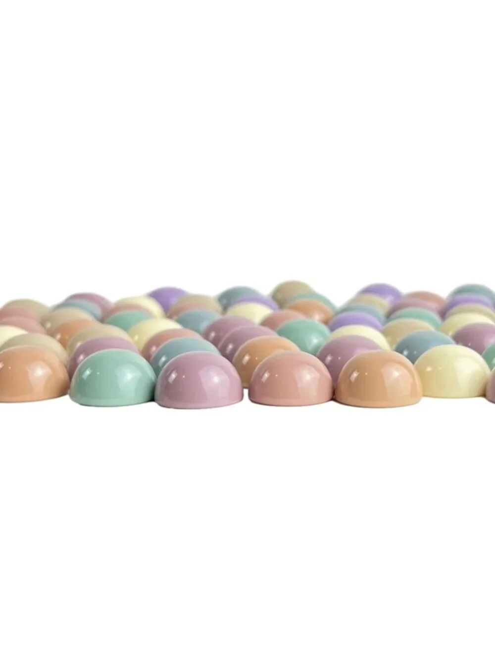 80 pc. Cabochon Lot Pastel Colors Flat Back Resin Plastic 17.5mm